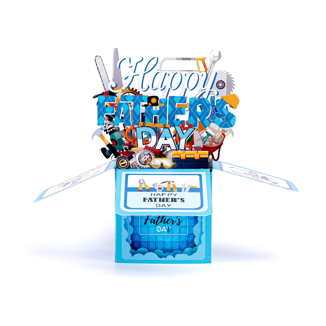 Thksyo Funny Happy Father's Day Pop Up Greeting Cards, Sweet 3D Fathers Day Card from Wife/Son/Daughter, Best Gifts for Father/ Husband/ Him/ Dad