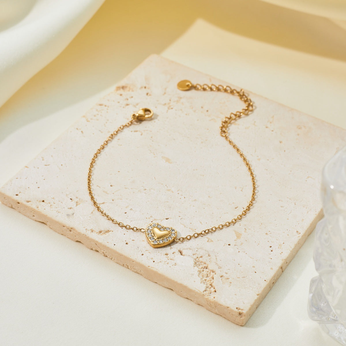 Sunflower Tree of Life Heart Zirconia Bracelet Gifts for Her