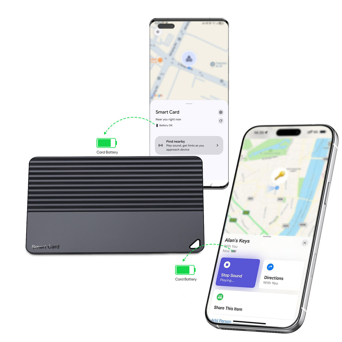 Thksyo Card Item Finder, Bluetoothe Tracker for Wallet/ Bags, Smart Card Item Tracker for Suitcase Compatible with iOS/Android Devices
