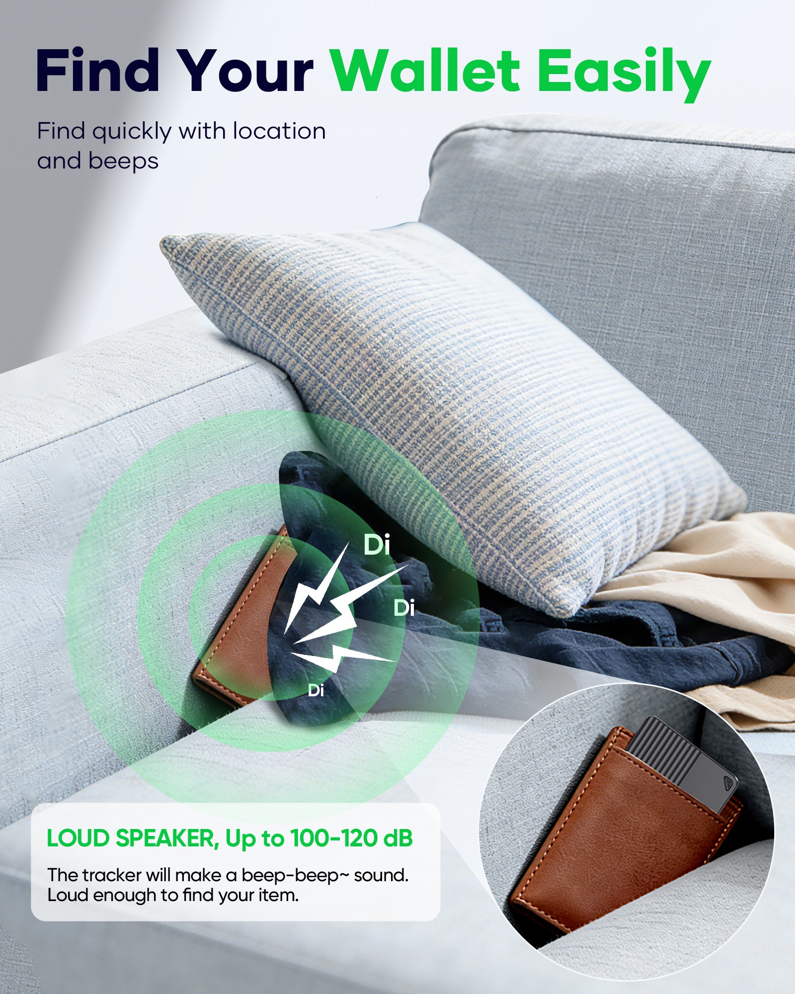 Thksyo Card Item Finder, Bluetoothe Tracker for Wallet/ Bags, Smart Card Item Tracker for Suitcase Compatible with iOS/Android Devices