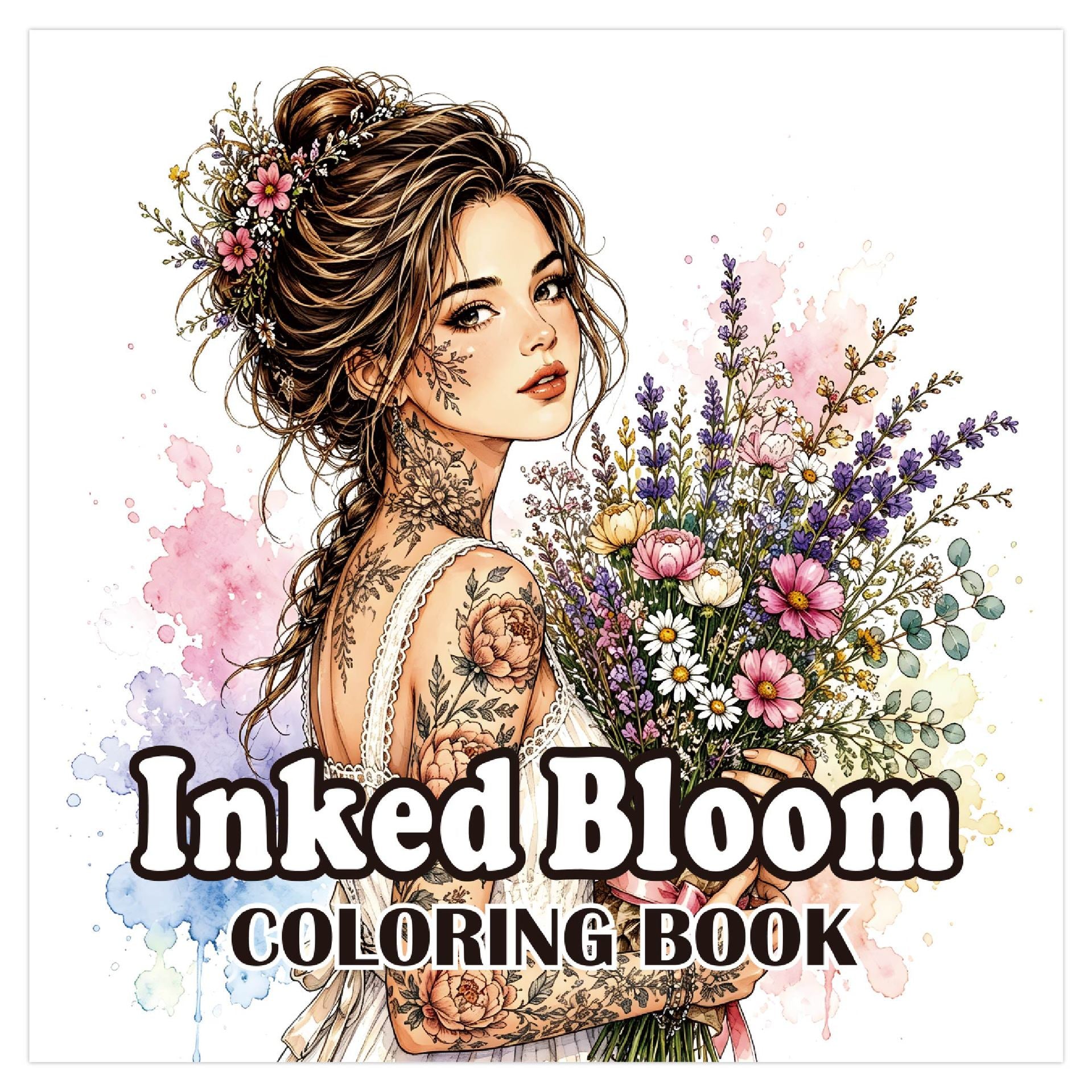 Mandala Floral Adult Coloring Book (24 Pages) – Stress Relief Creative Art Therapy for Watercolor & Doodling