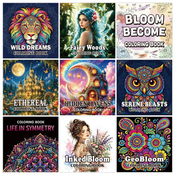 Mandala Floral Adult Coloring Book (24 Pages) – Stress Relief Creative Art Therapy for Watercolor & Doodling