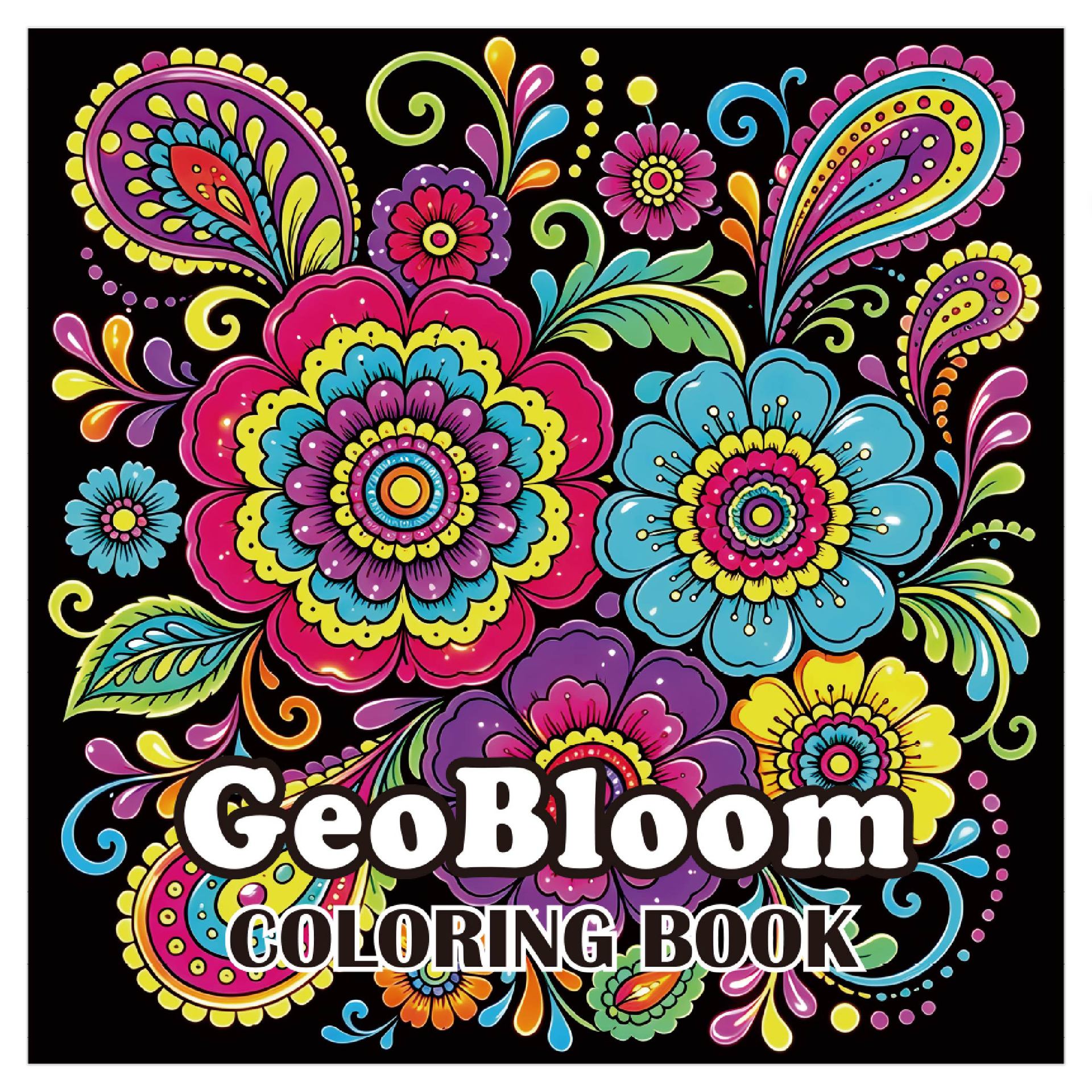 Mandala Floral Adult Coloring Book (24 Pages) – Stress Relief Creative Art Therapy for Watercolor & Doodling