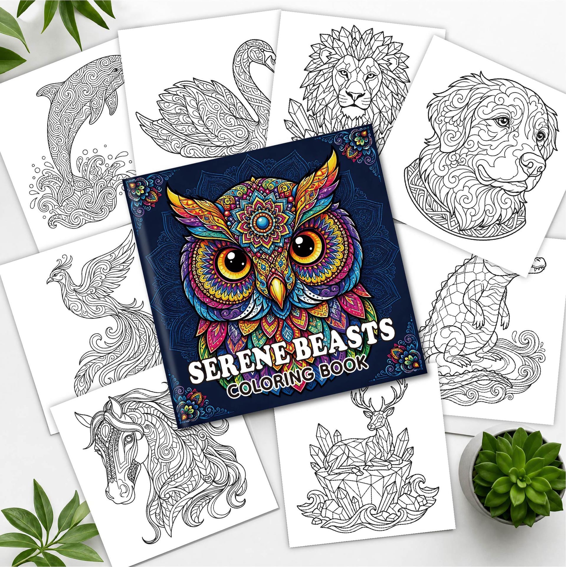 Mandala Floral Adult Coloring Book (24 Pages) – Stress Relief Creative Art Therapy for Watercolor & Doodling