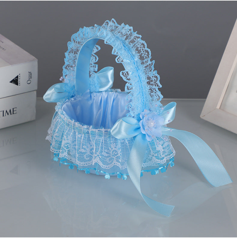Multicolor Mini Flower Baskets – European-Style Baskets for Wedding Flower Girls, Baby Showers, or Candy