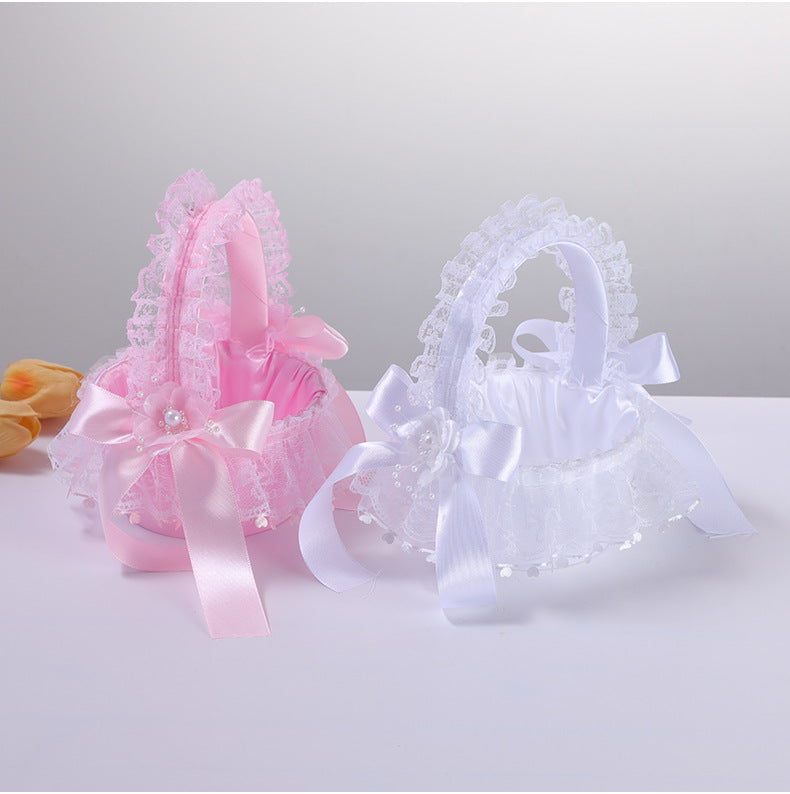 Multicolor Mini Flower Baskets – European-Style Baskets for Wedding Flower Girls, Baby Showers, or Candy