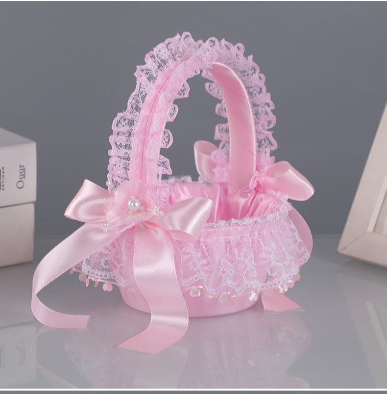 Multicolor Mini Flower Baskets – European-Style Baskets for Wedding Flower Girls, Baby Showers, or Candy