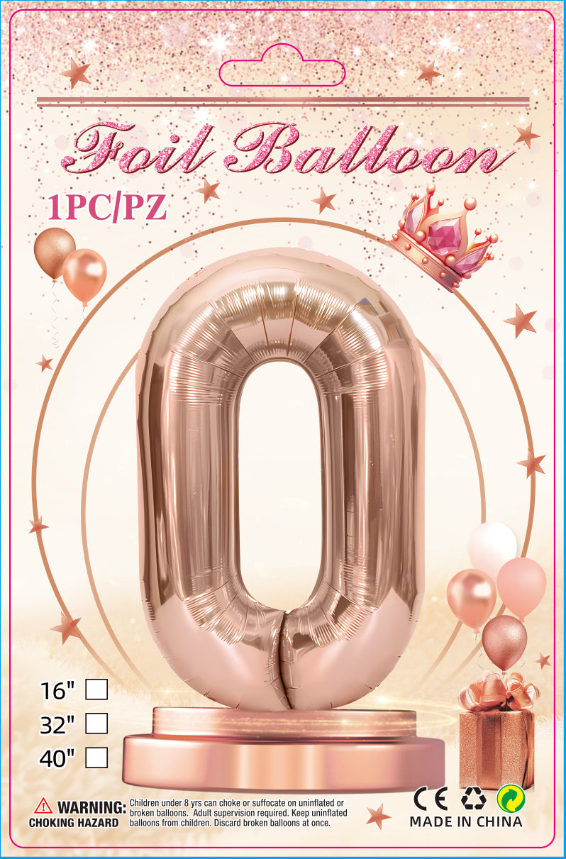 16"/ 32"/ 40 inch Number Balloons with Individually Packaged