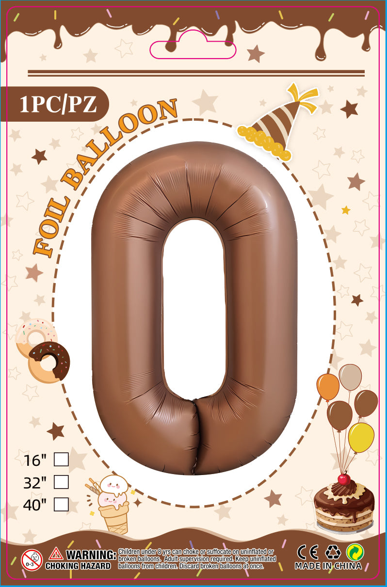16"/ 32"/ 40 inch Number Balloons with Individually Packaged