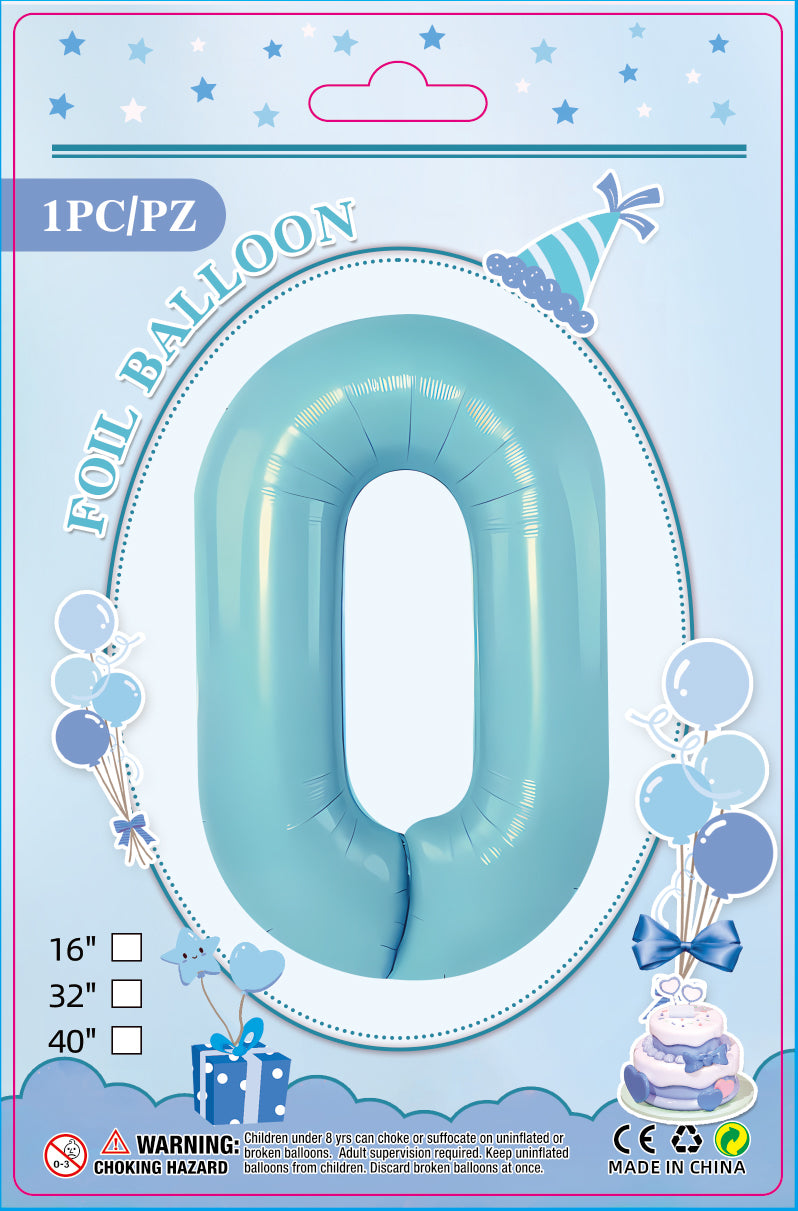 16"/ 32"/ 40 inch Number Balloons with Individually Packaged