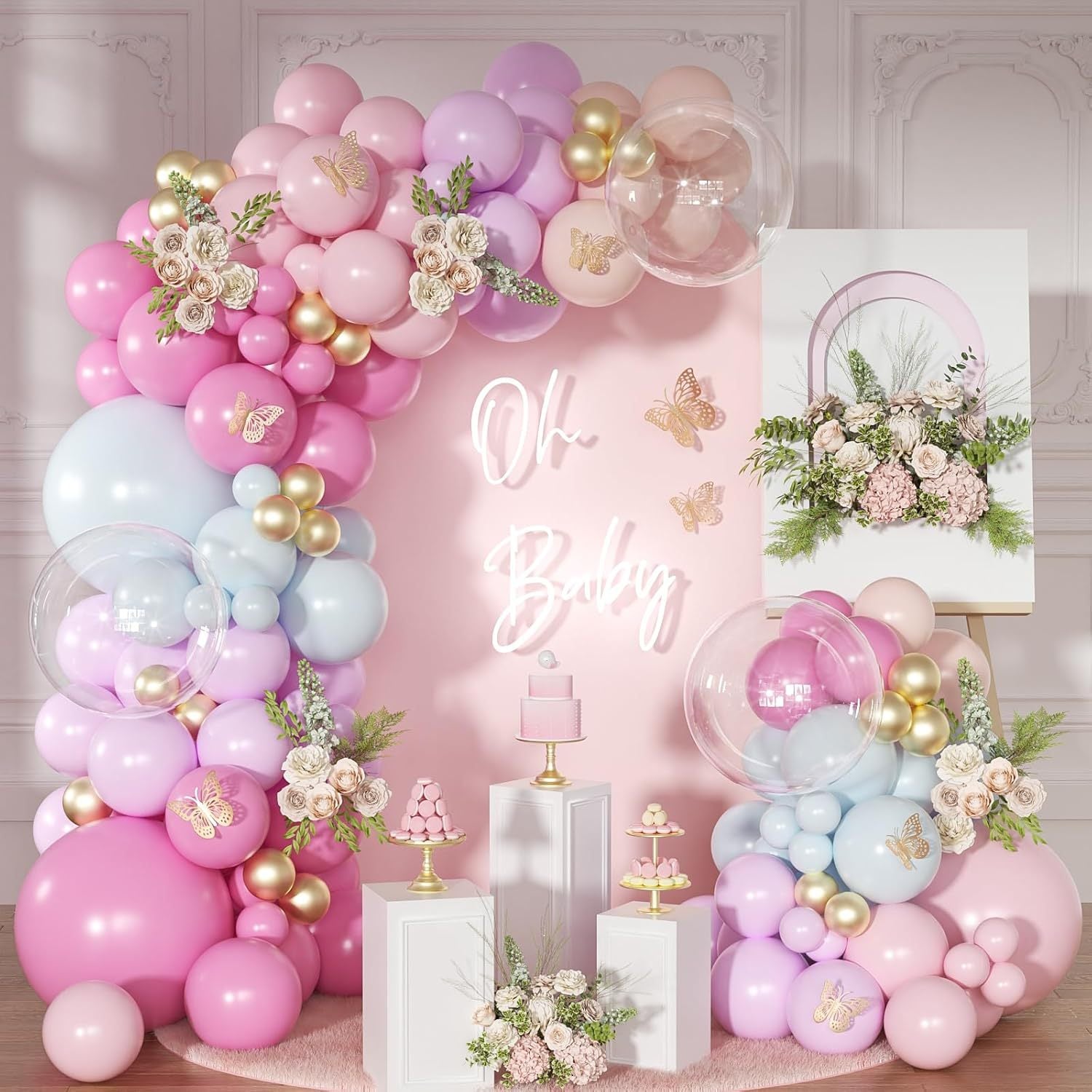 Party Balloon Arch Garland Kit, Balloon for Bridal Baby Shower Wedding Birthday Party Decor