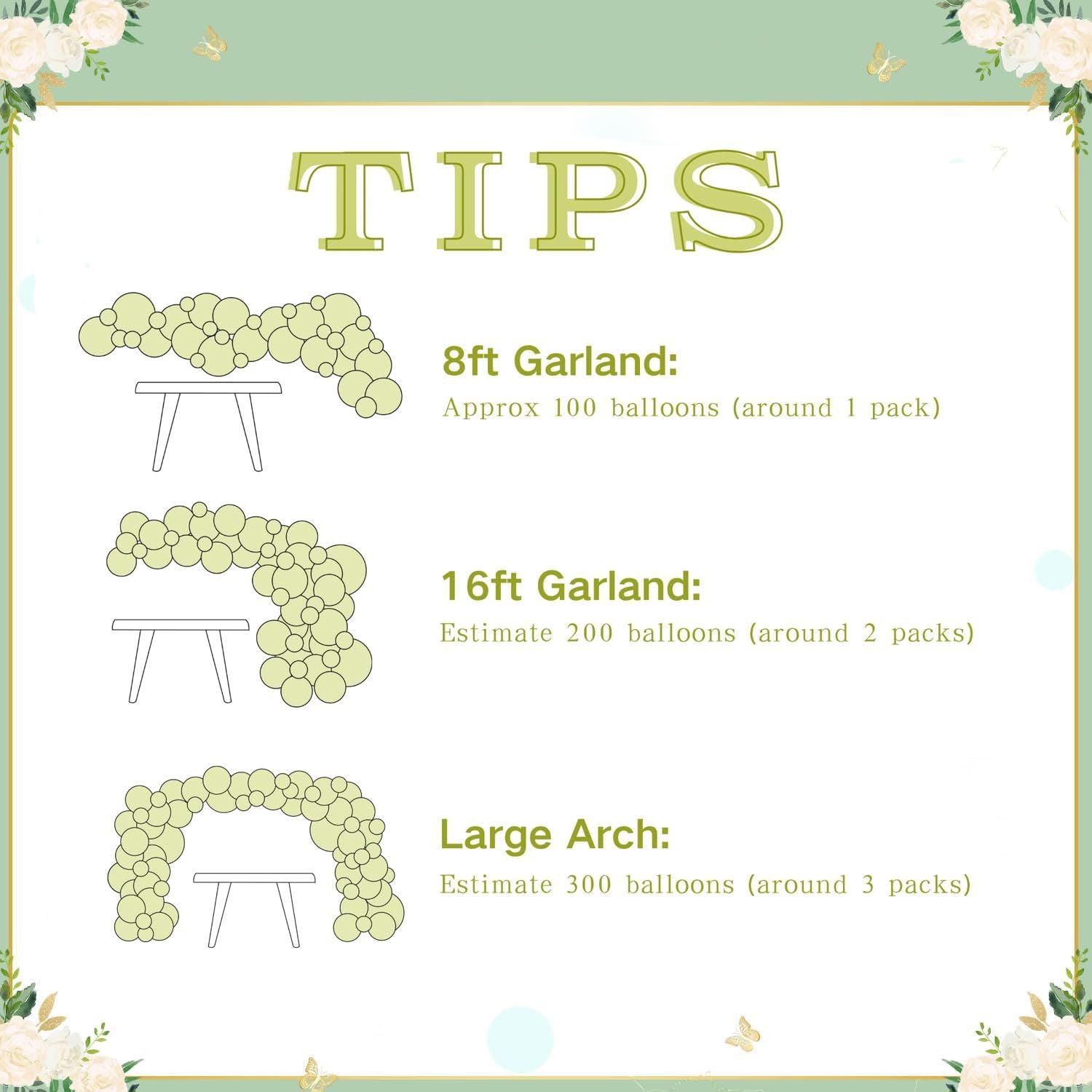 Party Balloon Arch Garland Kit, Balloon for Bridal Baby Shower Wedding Birthday Party Decor