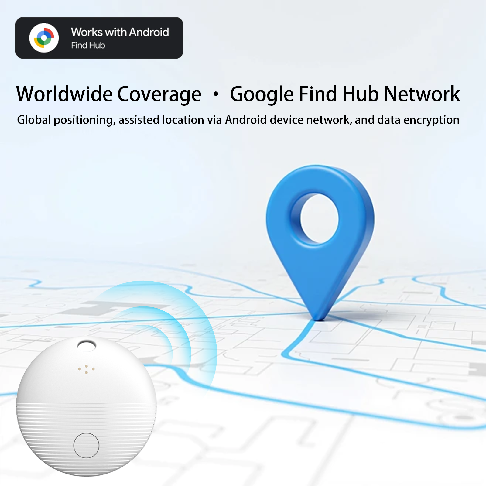 Thksyo S20 Smart Tag, Item Finder for Android Devices, Bluetooth Tracker, Keys Finder and Item Locator for Keys, Bags and More, Phone Finder, Location Tracker