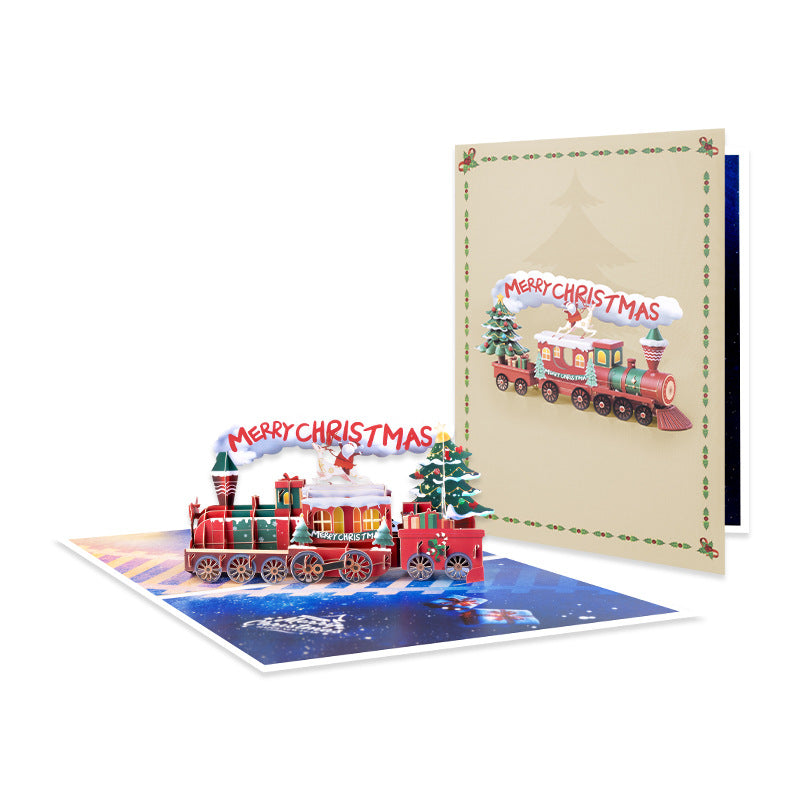 Pop-Up Christmas Train Card