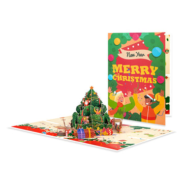 Pop-Up Christmas Tree Parade Card