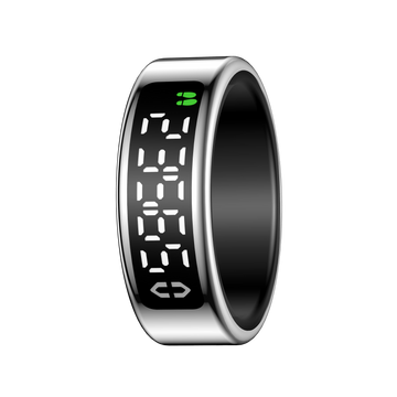 SY01 Smart Ring with Digital Display Screen and Touch Button, Best Tech Gifts for Her/ Him/ Traveller/ Kids/ Sport