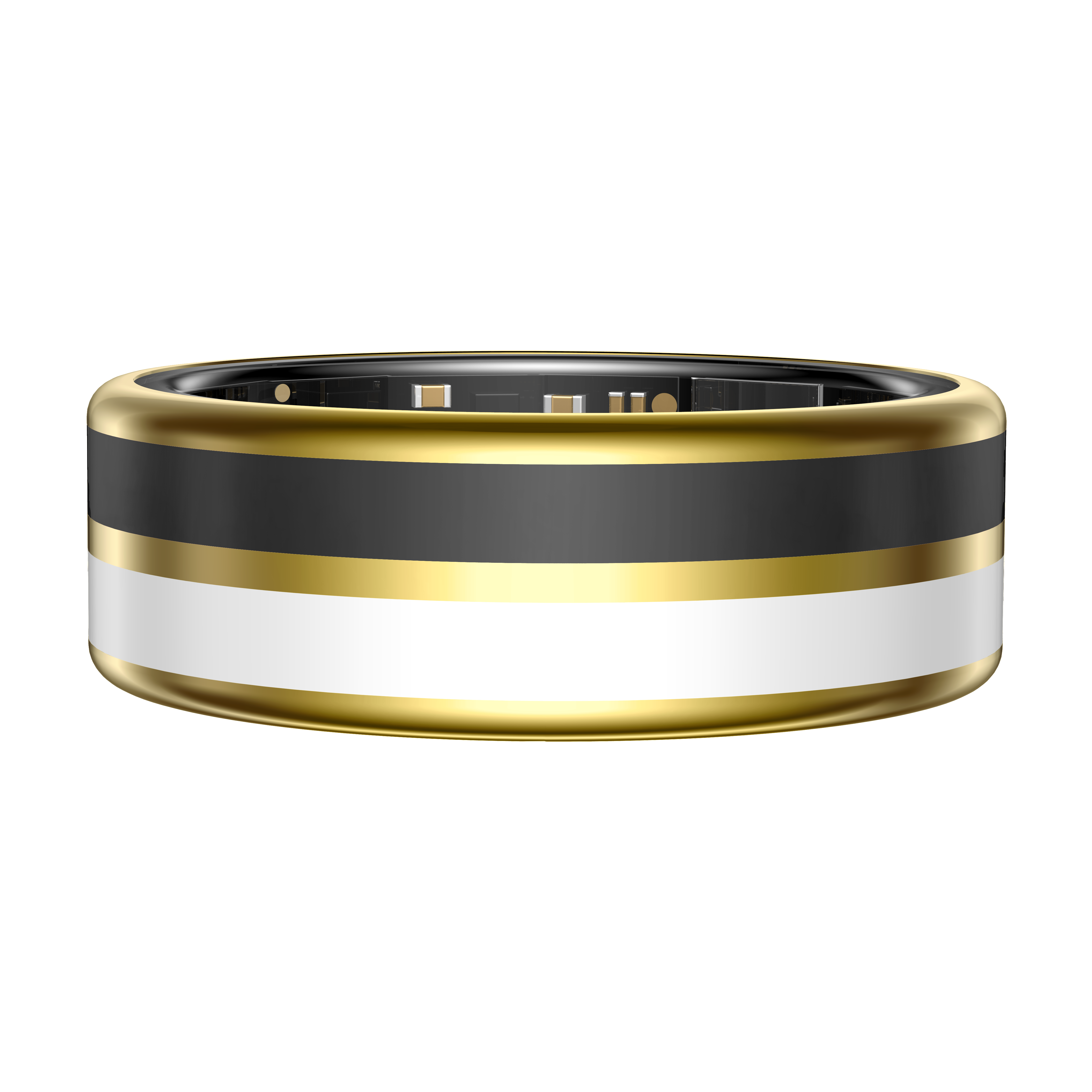 SY03 Gold Circle Smart Ring, Best Gifts for Her/ Him, Black/ White/ Pink Ring Sport Tracker