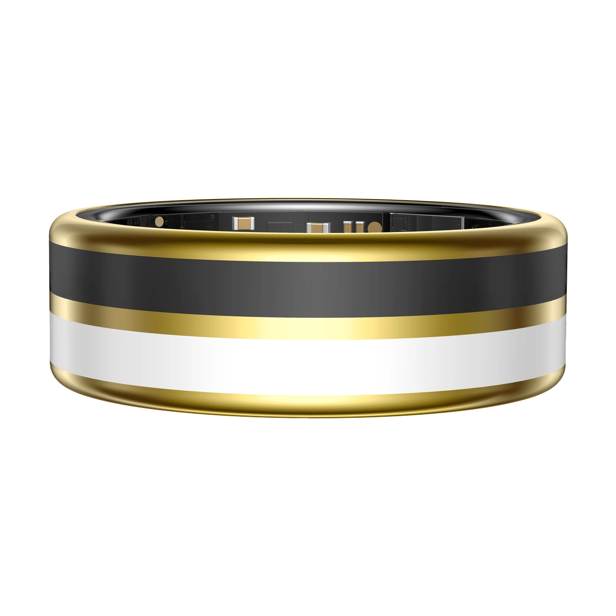 SY03 Gold Circle Smart Ring, Best Gifts for Her/ Him, Black/ White/ Pink Ring Sport Tracker