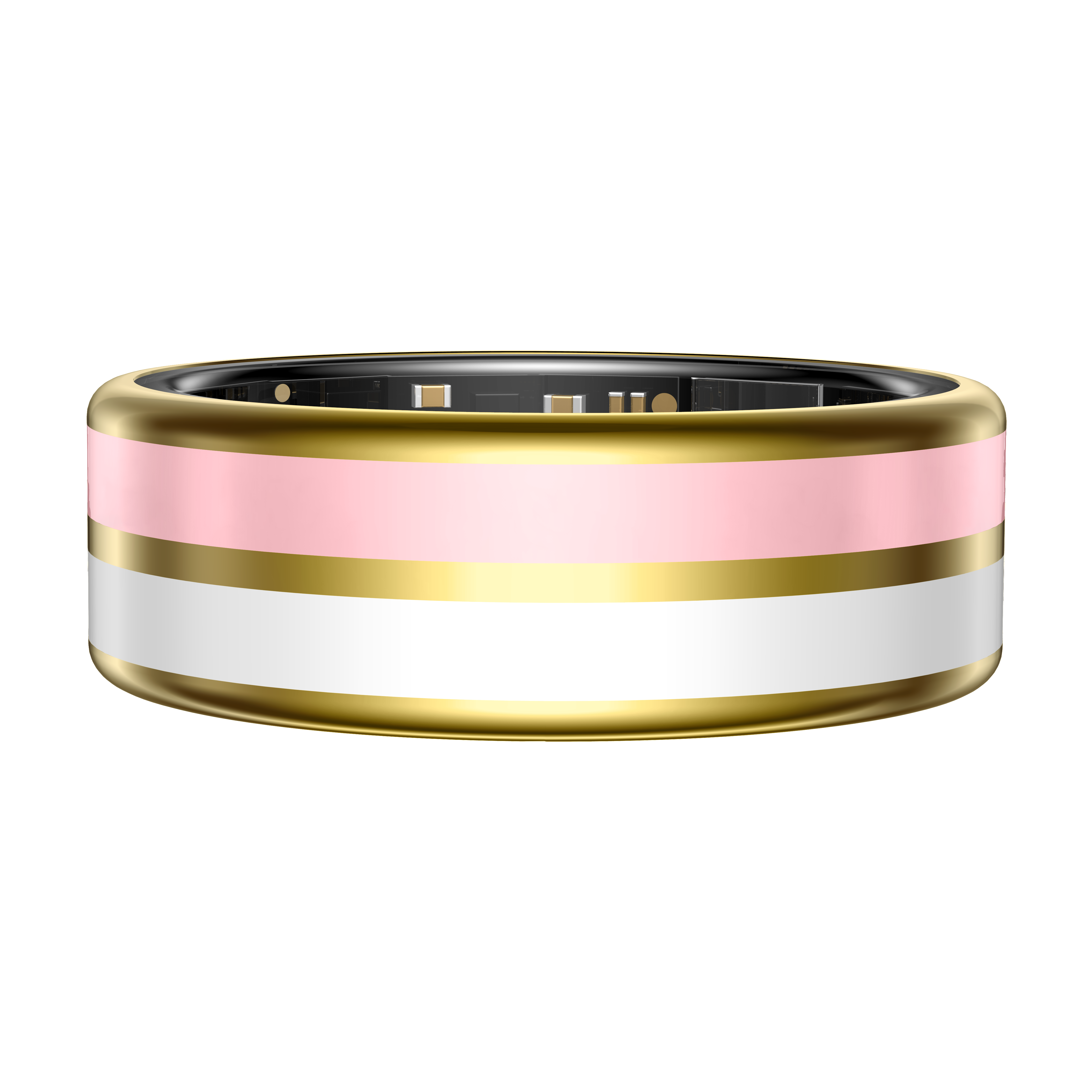 SY03 Gold Circle Smart Ring, Best Gifts for Her/ Him, Black/ White/ Pink Ring Sport Tracker
