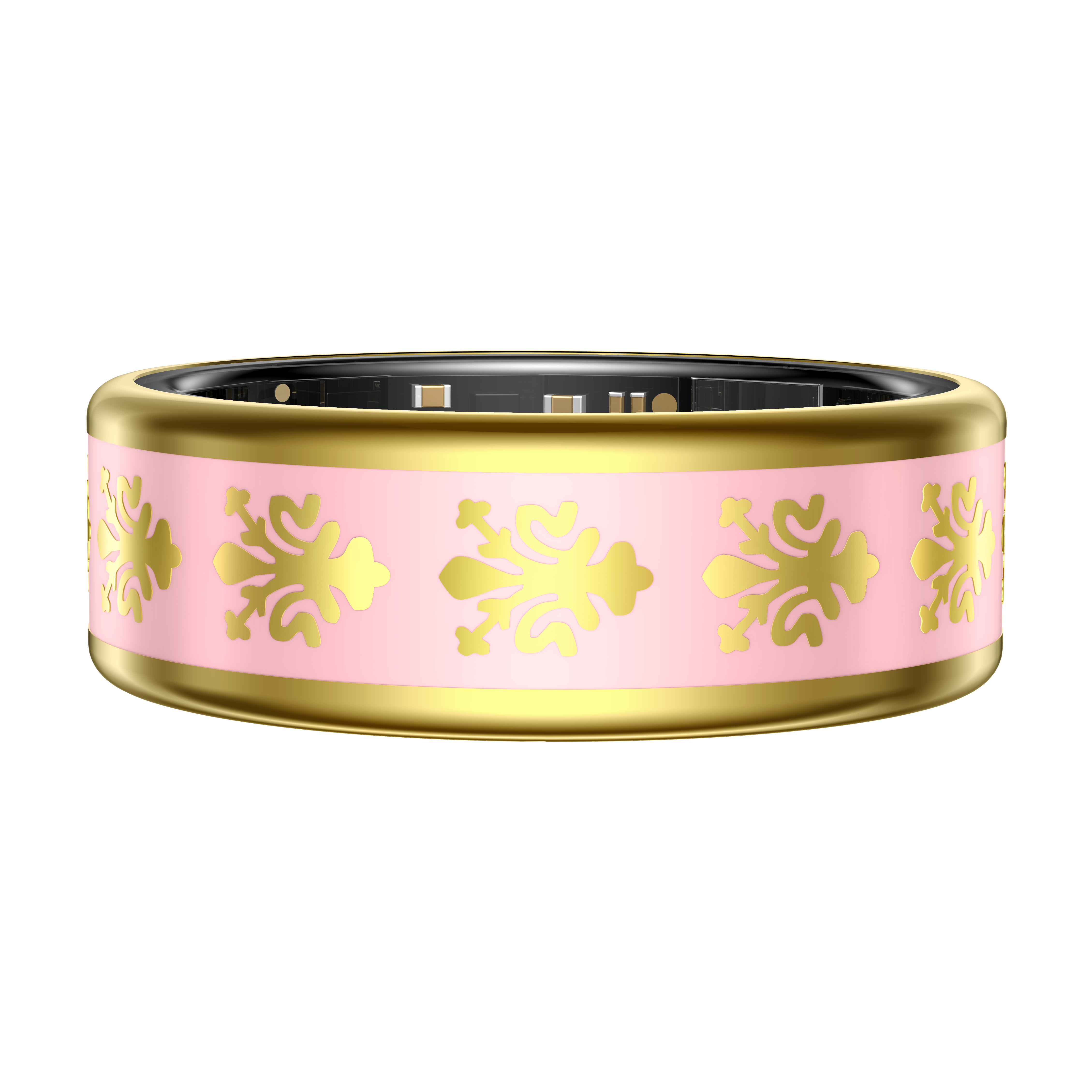 SY03 Gold Circle Smart Ring, Best Gifts for Her/ Him, Black/ White/ Pink Ring Sport Tracker