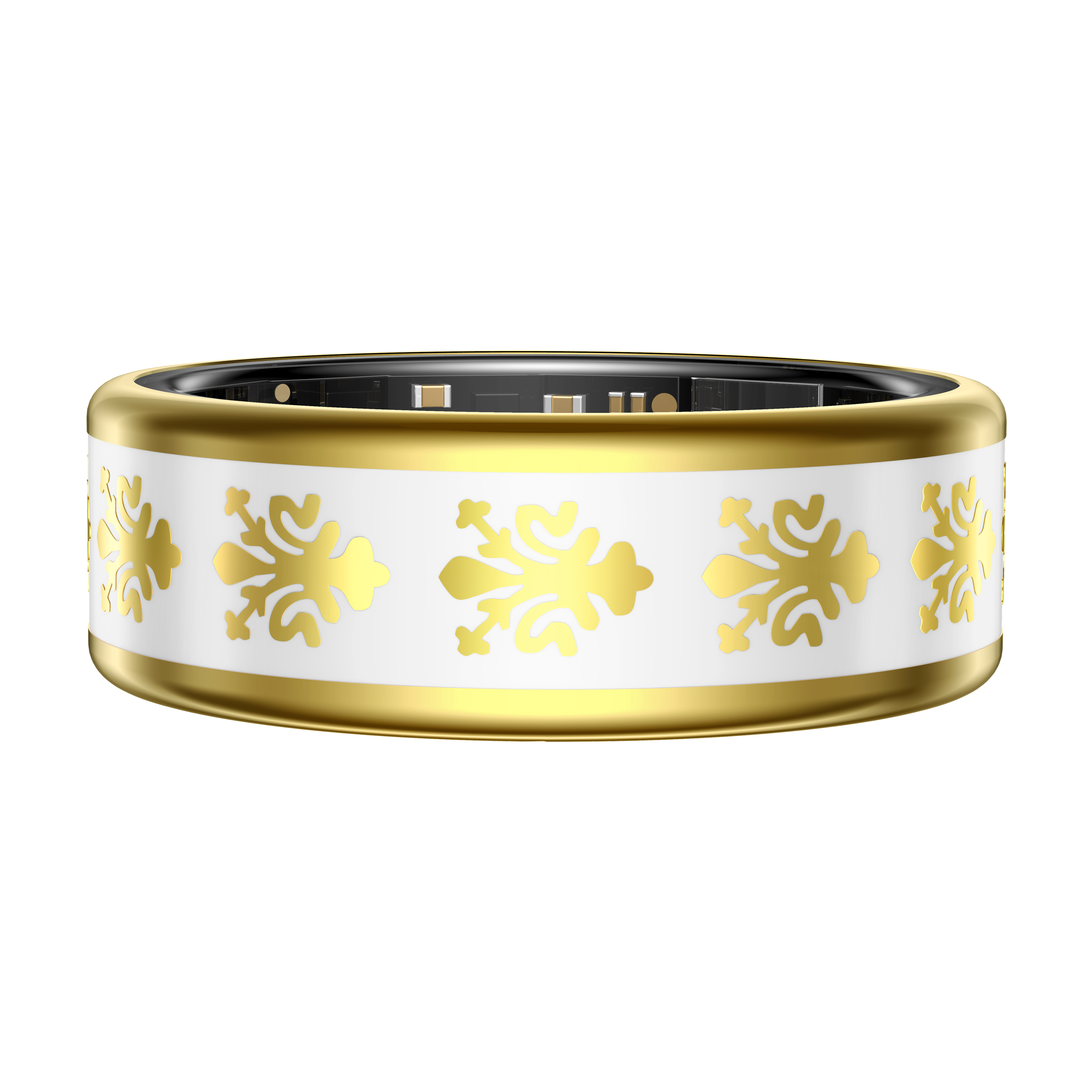 SY03 Gold Circle Smart Ring, Best Gifts for Her/ Him, Black/ White/ Pink Ring Sport Tracker