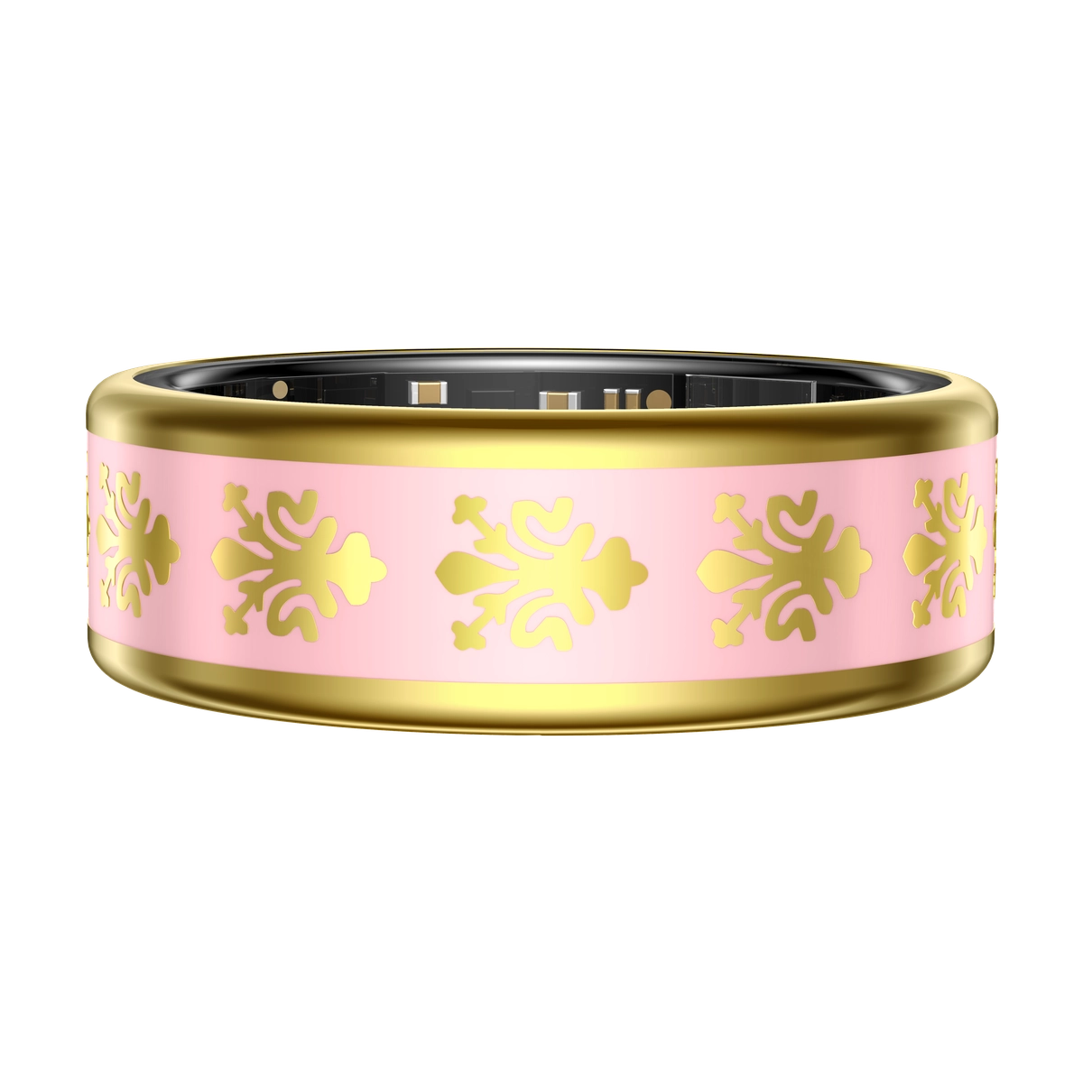 SY03 Gold Circle Smart Ring, Best Gifts for Her/ Him, Black/ White/ Pink Ring Sport Tracker