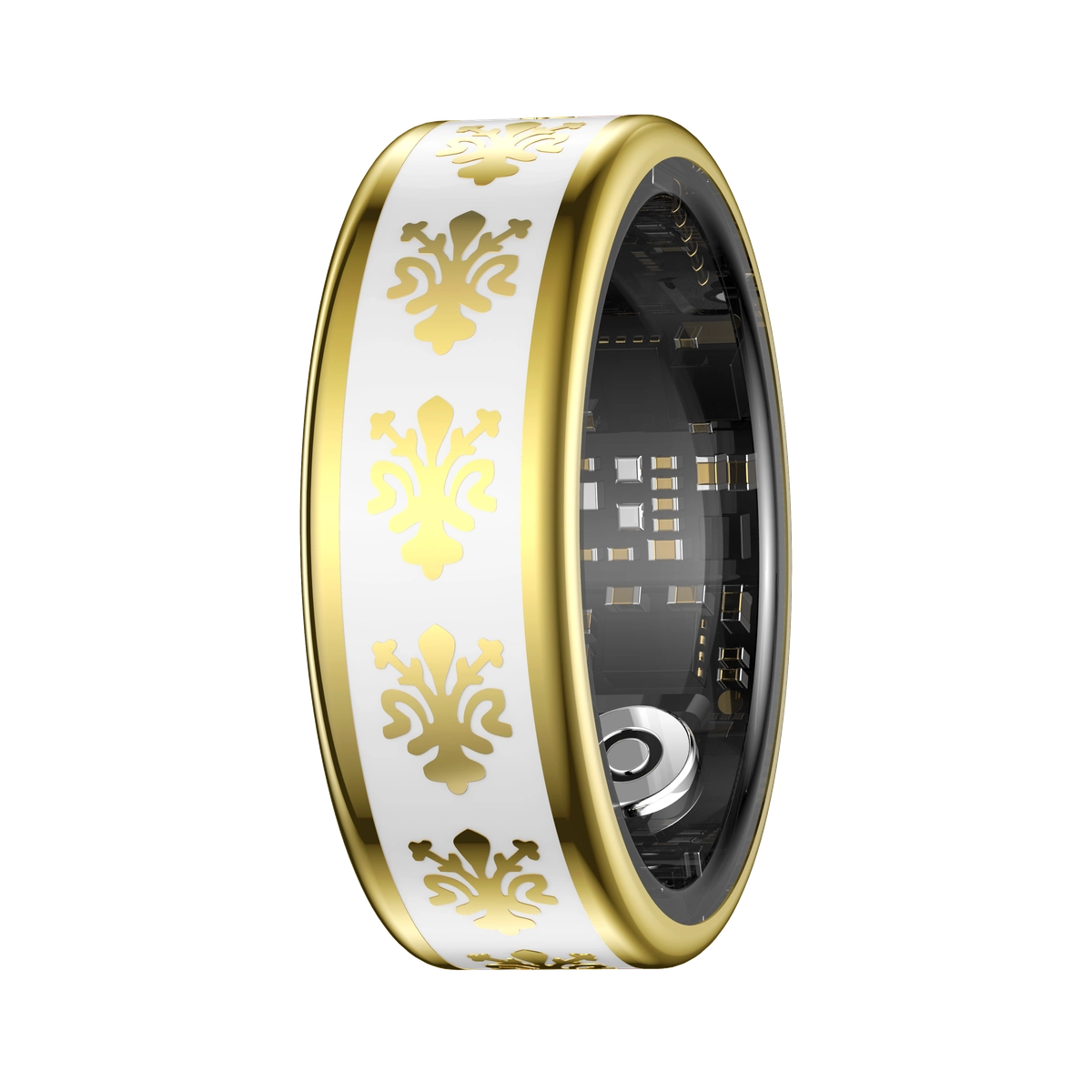SY03 Gold Circle Smart Ring, Best Gifts for Her/ Him, Black/ White/ Pink Ring Sport Tracker