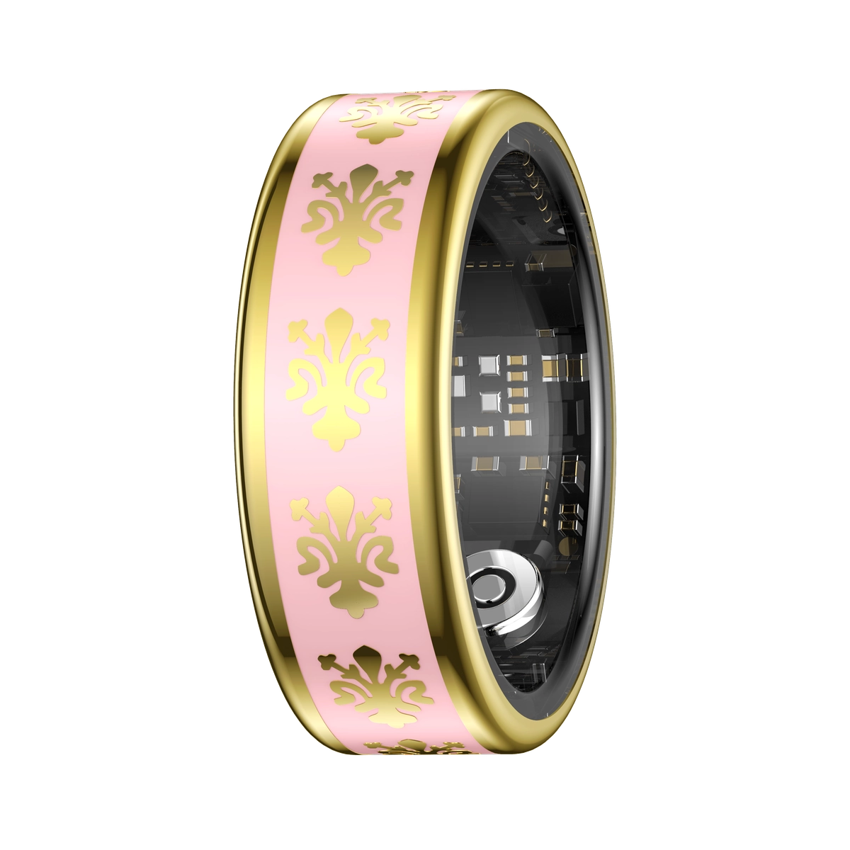 SY03 Gold Circle Smart Ring, Best Gifts for Her/ Him, Black/ White/ Pink Ring Sport Tracker