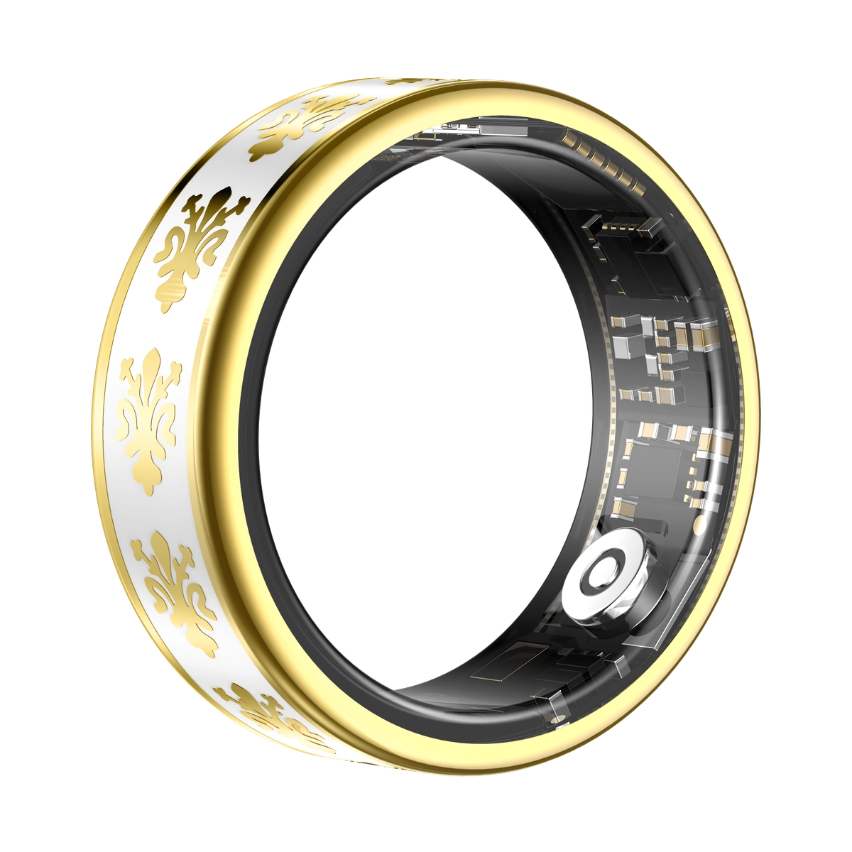 SY03 Gold Circle Smart Ring, Best Gifts for Her/ Him, Black/ White/ Pink Ring Sport Tracker