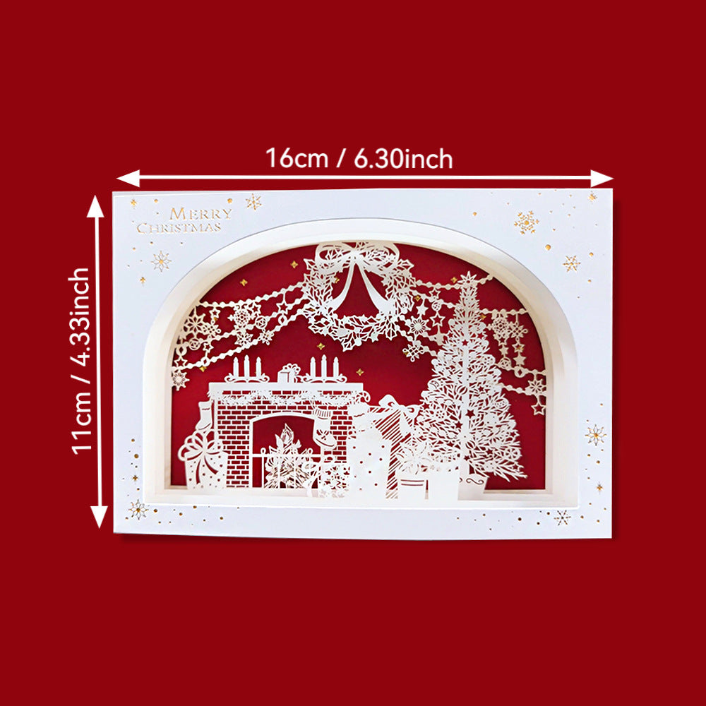 Creative 3D Pop-Up Christmas Greeting Cards – Foldable Christmas Decorative Card & Desktop Ornament