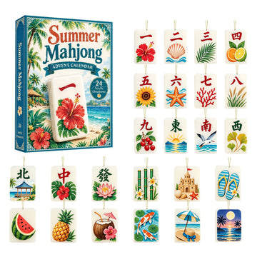 Summer Mahjong Advent Calendar – 24 Acrylic Ornaments