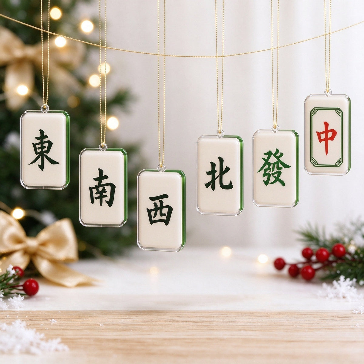 Summer Mahjong Advent Calendar – 24 Acrylic Ornaments