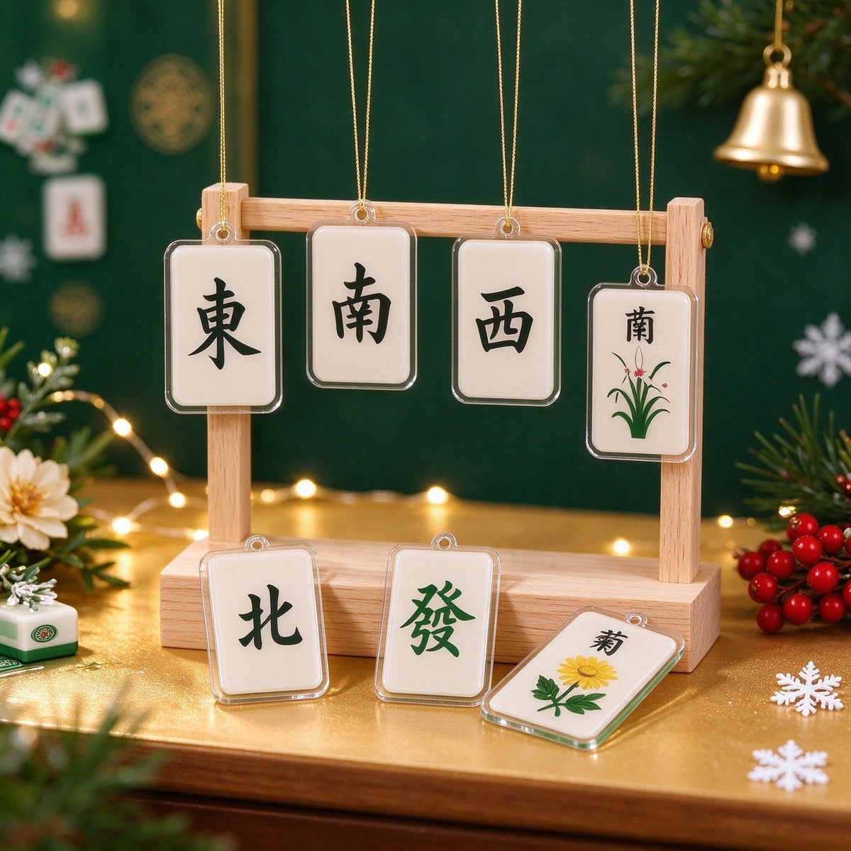 Summer Mahjong Advent Calendar – 24 Acrylic Ornaments