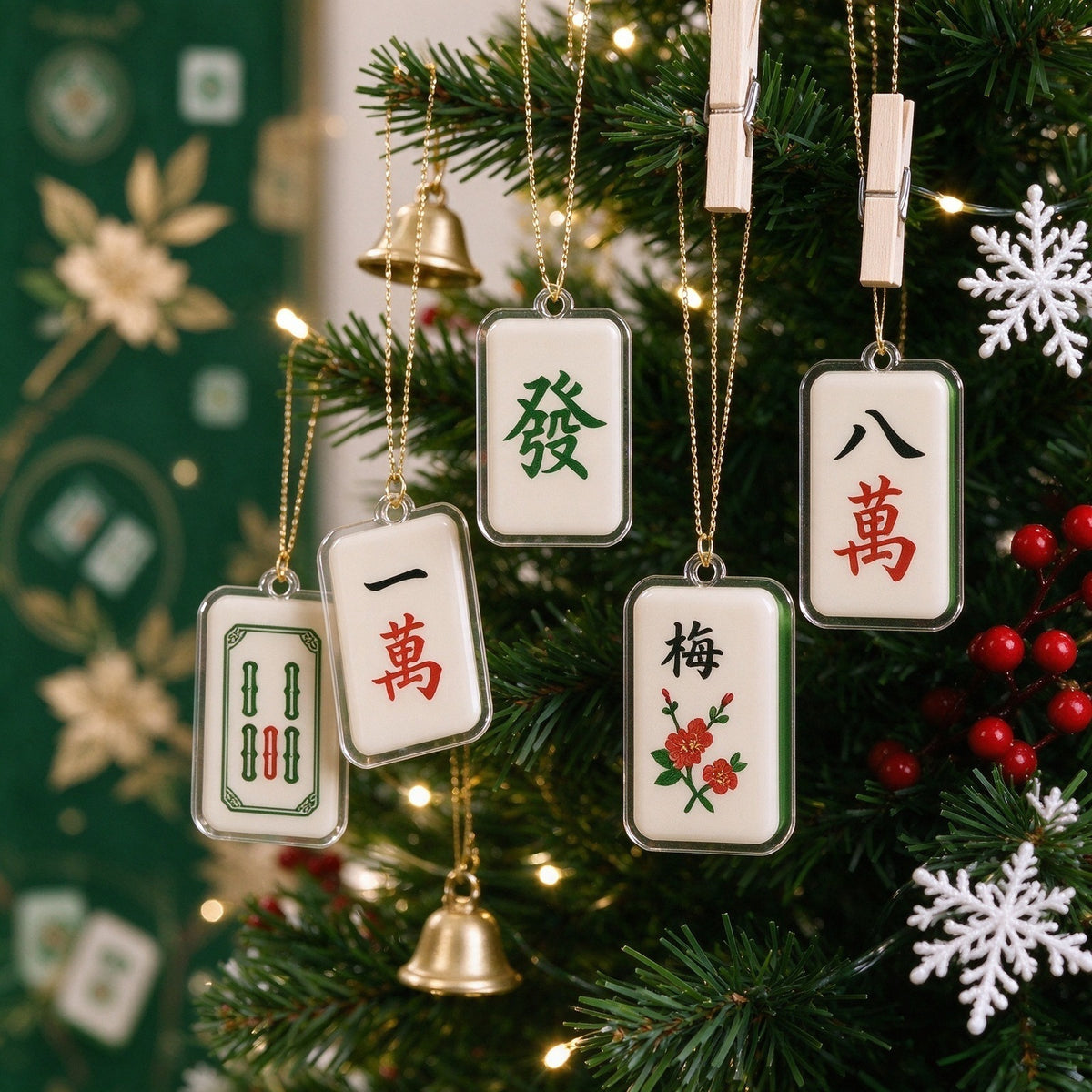 Summer Mahjong Advent Calendar – 24 Acrylic Ornaments