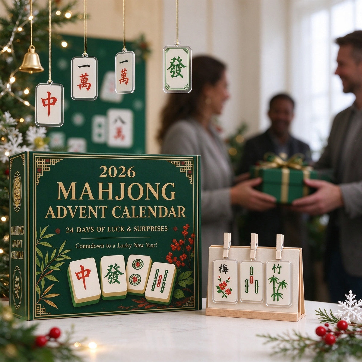 Summer Mahjong Advent Calendar – 24 Acrylic Ornaments