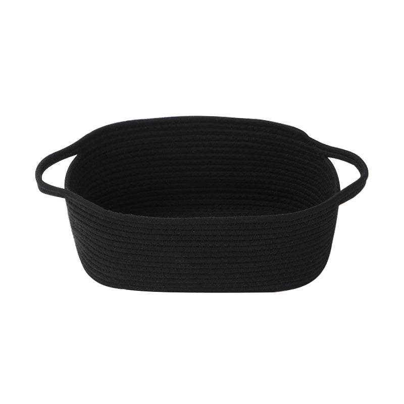 Thksyo Small Woven Baskets, 12"x8"x5" Rope Baby Toy Storage Basket with Handle, Durable Gift Basket Empty for Graduation Easter Christmas
