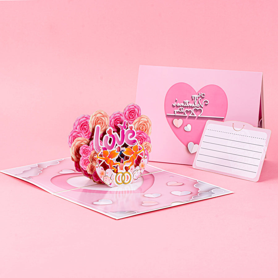 Wedding Invitation Card – 3D Pop-Up Paper Sculpture Card for Valentines Day/ China Qixi Festival