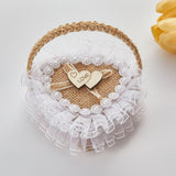 Double-heart lace-trimmed