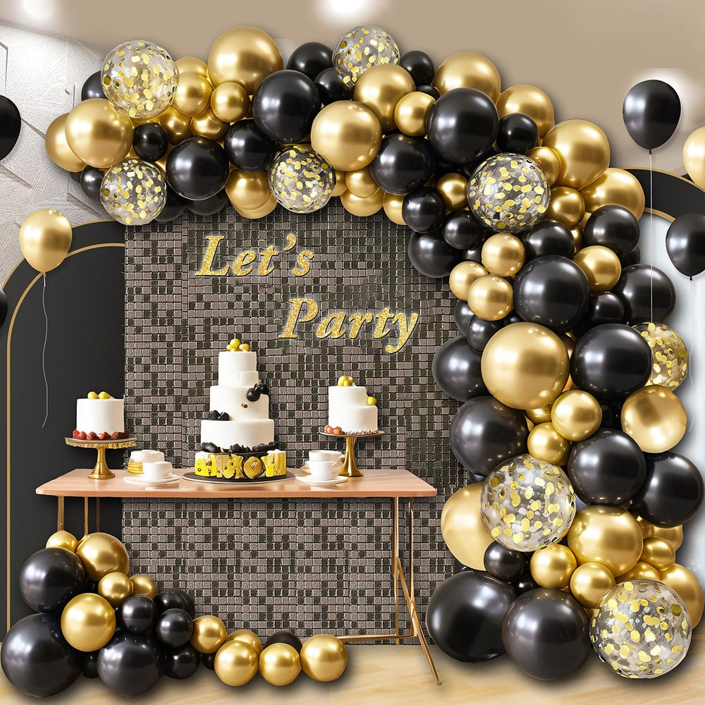Black Gold Balloons Set for Men/ Boyfriend/ Boys/ Women