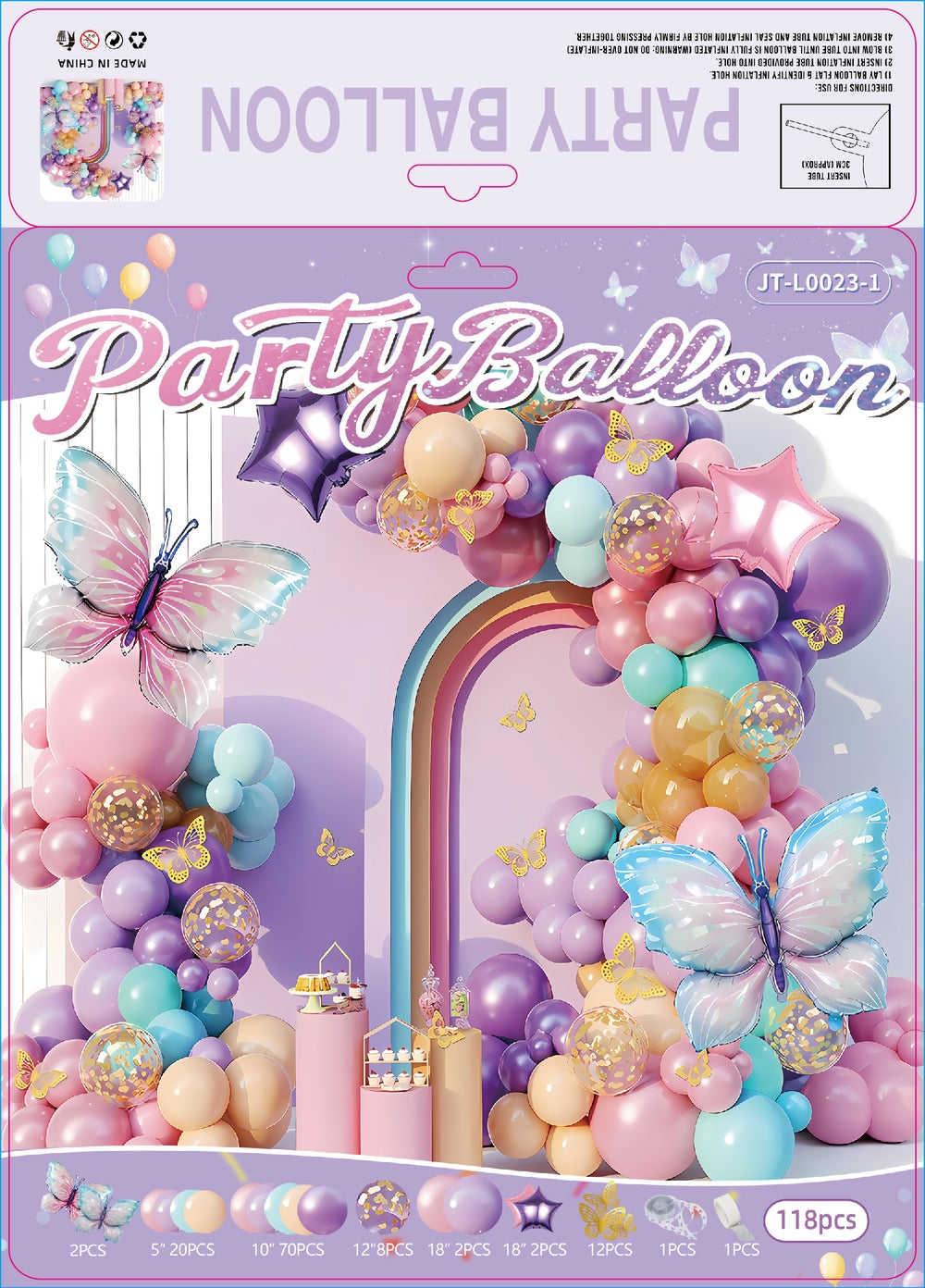 Redn Yellow Purple Pink Balloons Set for Wedding/ Birthday/ Parties/ Her/ Girls Event Decorations