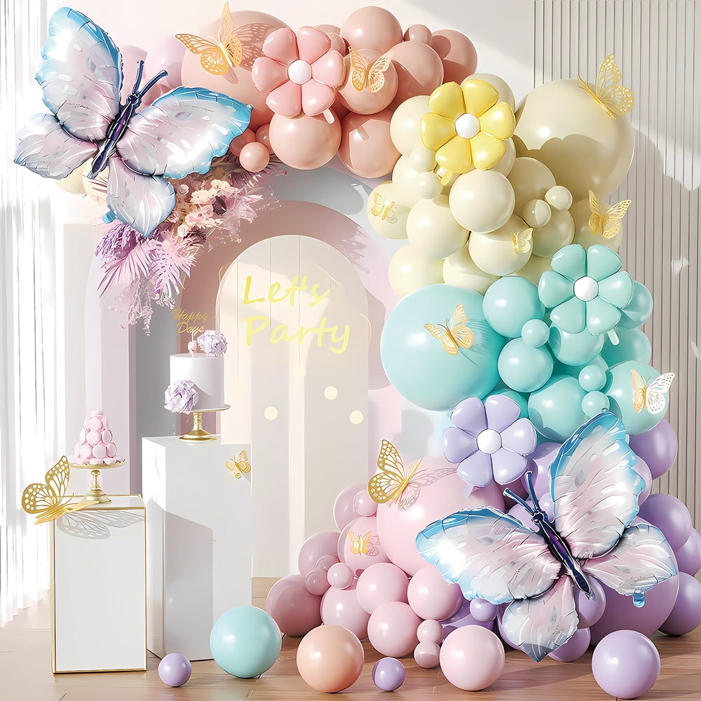 Redn Yellow Purple Pink Balloons Set for Wedding/ Birthday/ Parties/ Her/ Girls Event Decorations