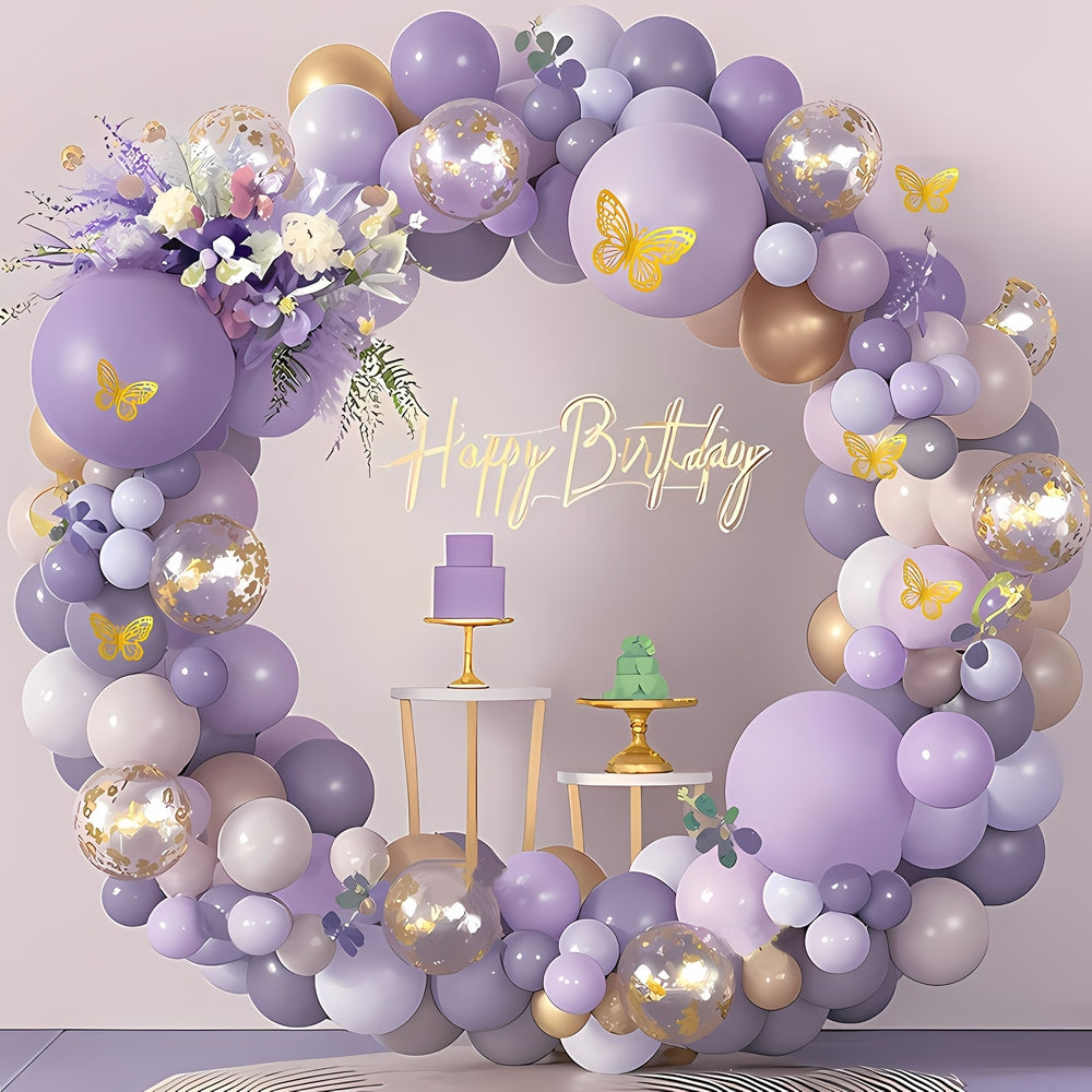 Redn Yellow Purple Pink Balloons Set for Wedding/ Birthday/ Parties/ Her/ Girls Event Decorations