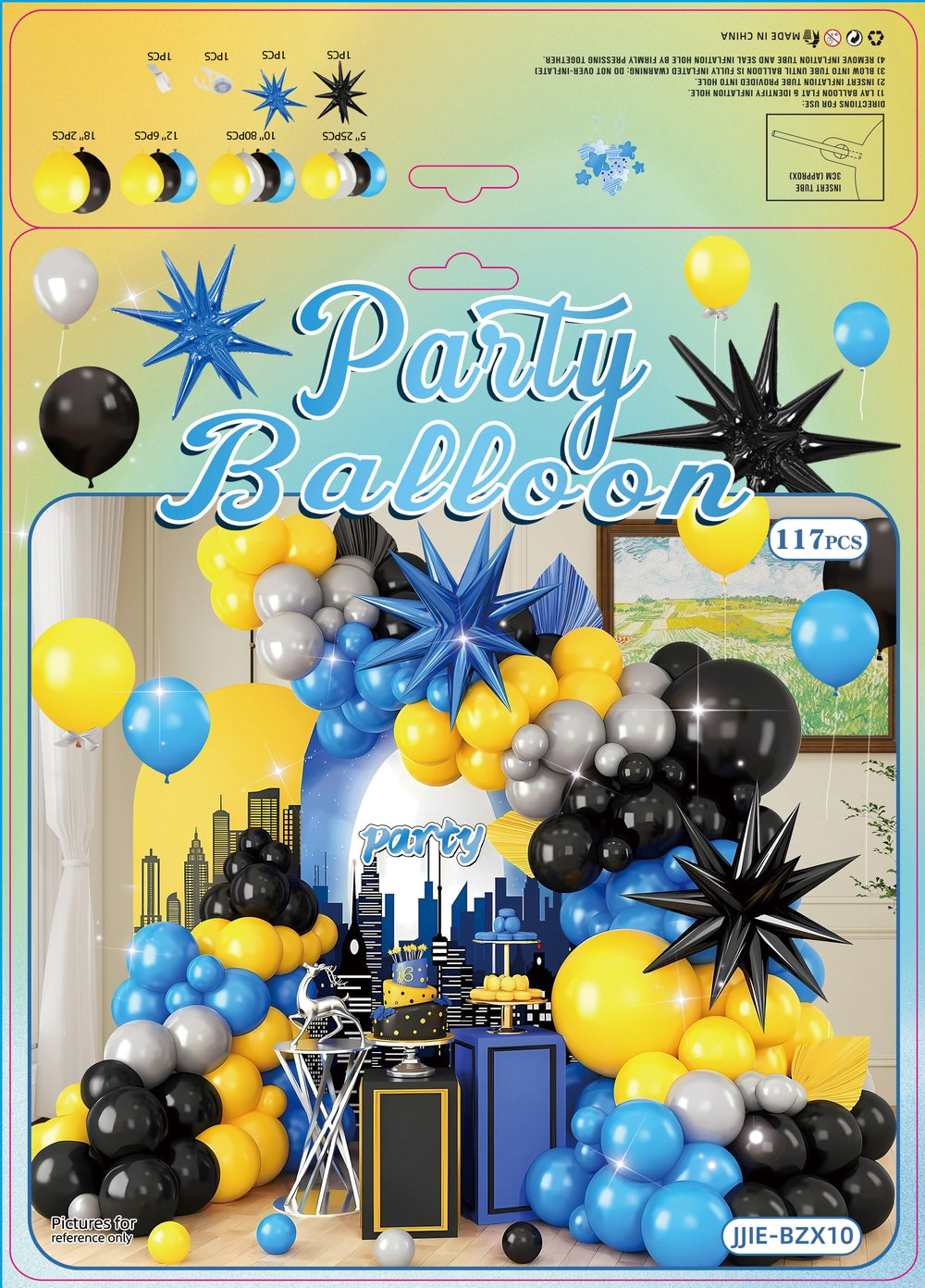 Blue Green Balloons Set for Wedding/ Birthday/ Party
