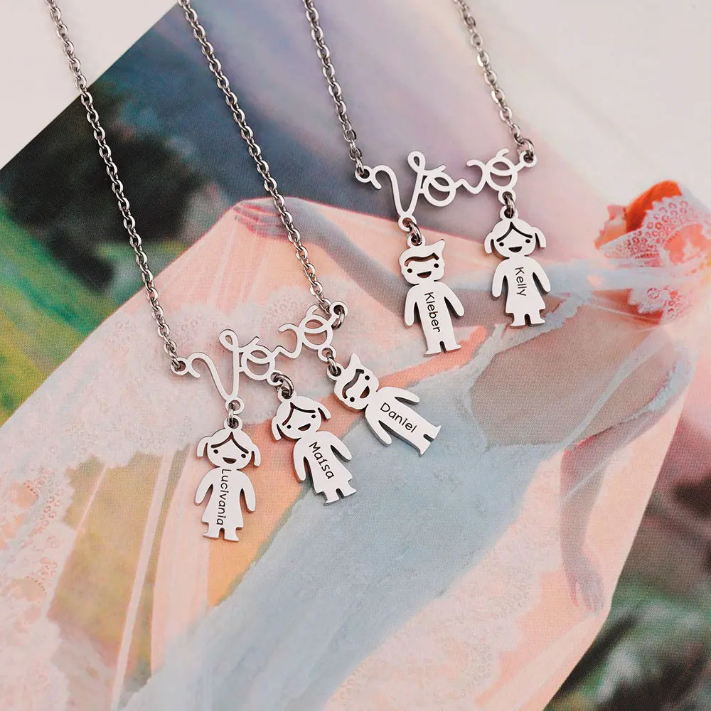 Personalized Names Vovó Grandmother Necklace Custom Dog Cat Pets Vovo Choker For Grandma Ladies Women Mother Mother's Day Gift