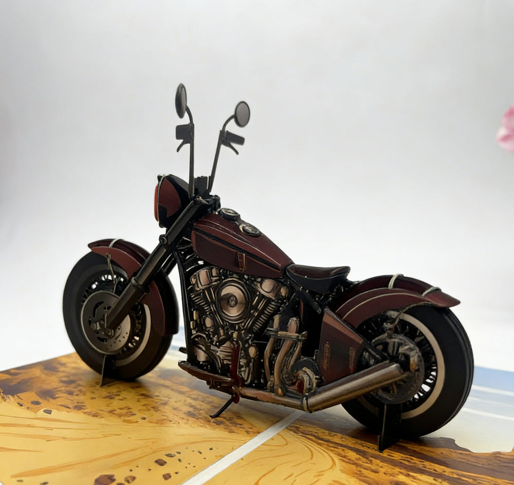 3D Pop Up Creative Motorcycle Greeting Cards Creative Gift for Motorcycle Enthusiasts / Him/ Dad/ Son/ Boyfriend