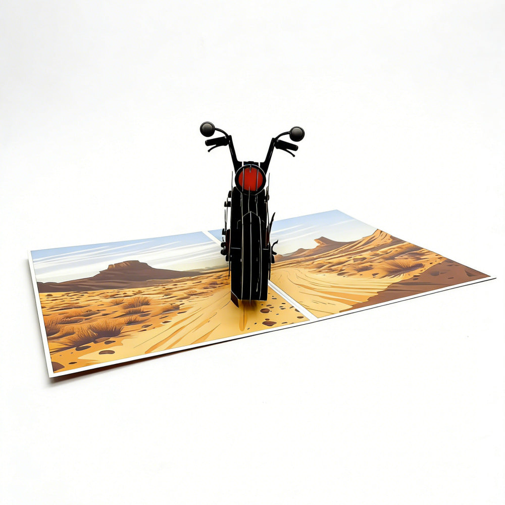 3D Pop Up Creative Motorcycle Greeting Cards Creative Gift for Motorcycle Enthusiasts / Him/ Dad/ Son/ Boyfriend