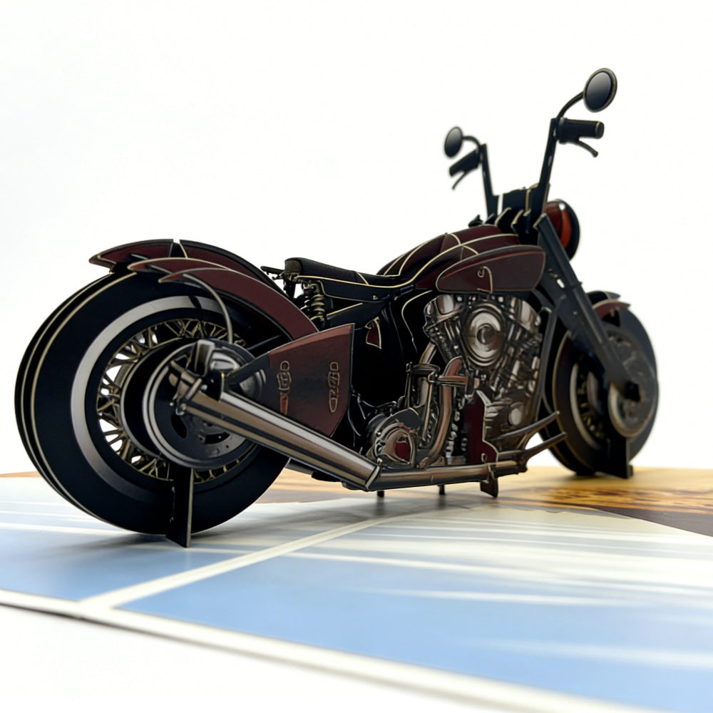 3D Pop Up Creative Motorcycle Greeting Cards Creative Gift for Motorcycle Enthusiasts / Him/ Dad/ Son/ Boyfriend