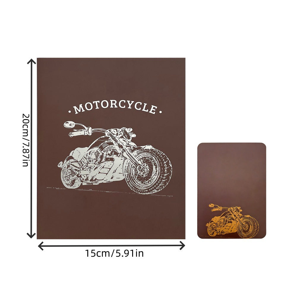 3D Pop Up Creative Motorcycle Greeting Cards Creative Gift for Motorcycle Enthusiasts / Him/ Dad/ Son/ Boyfriend
