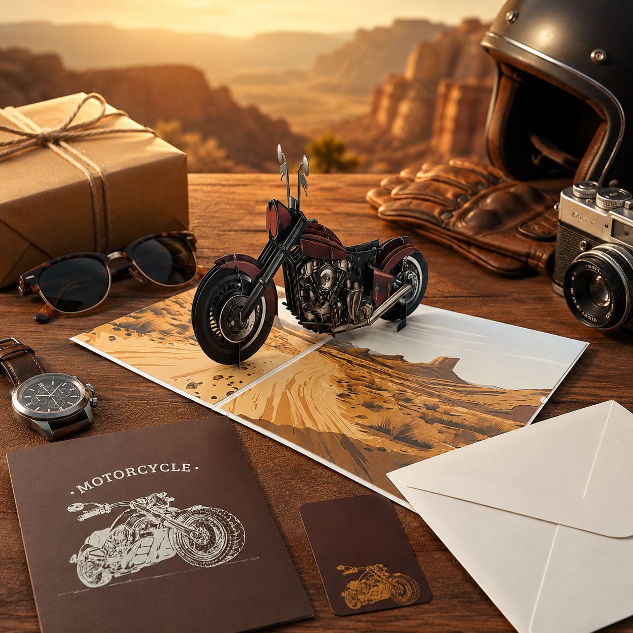 3D Pop Up Creative Motorcycle Greeting Cards Creative Gift for Motorcycle Enthusiasts / Him/ Dad/ Son/ Boyfriend