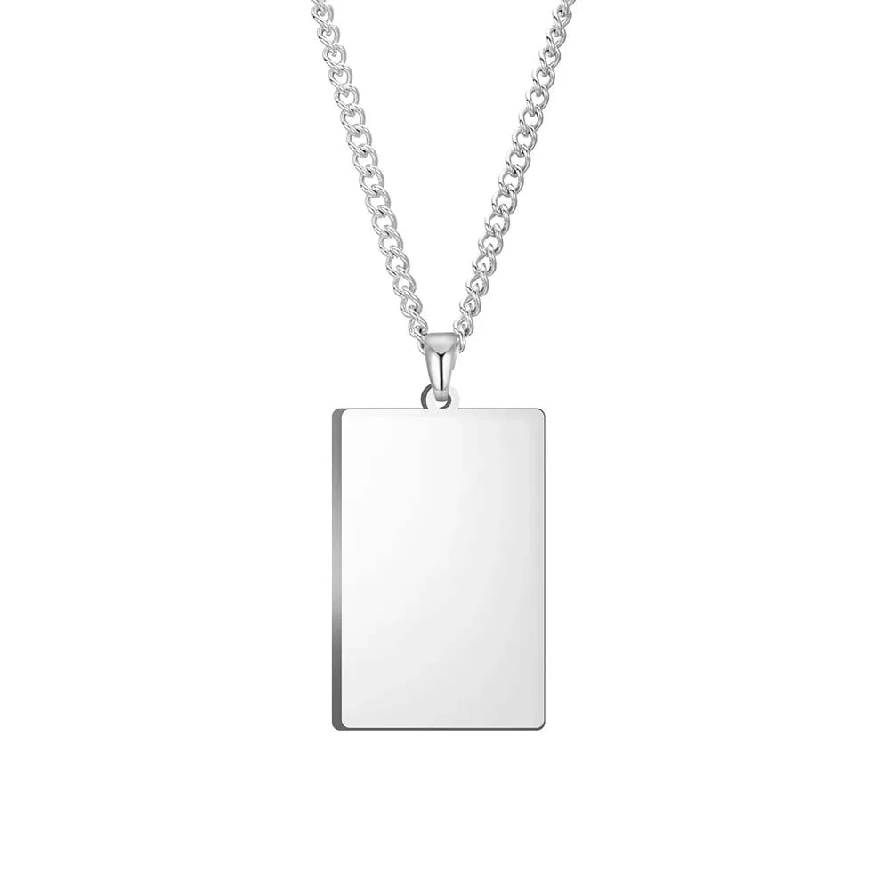 Print Demand Photo Necklace Personalized Picture Custom Gift For Men Woman Couple Family Father Chain Stainless Steel Jewelry